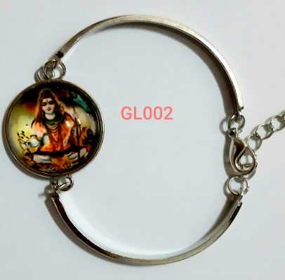 Gelang shiva hijau dari logam