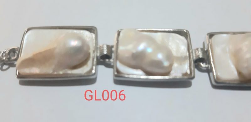 Gelang rhodium mutiara lombok barok kotak