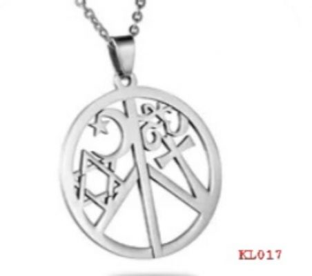 Kalung peace simbol agama dari stainless steel