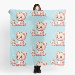 Teddy bear duo scarf
