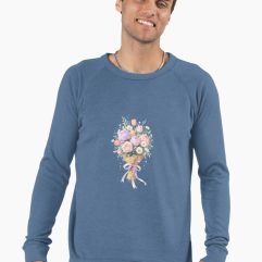 Watercolor Flower Bouquet Lightweight Sweatshirt