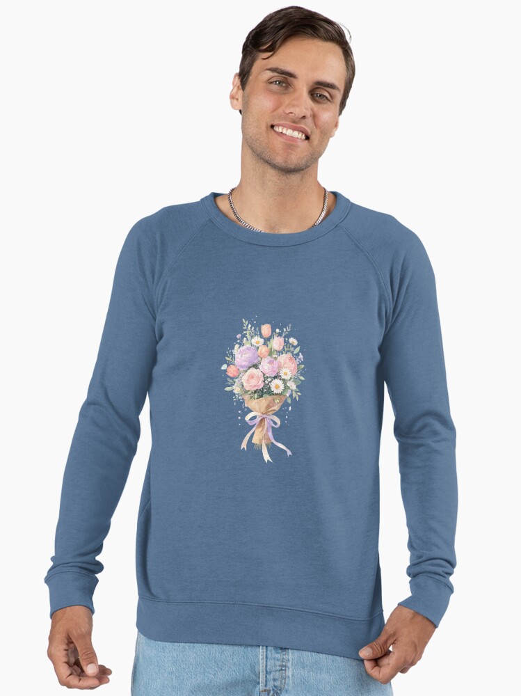 Watercolor Flower Bouquet Lightweight Sweatshirt