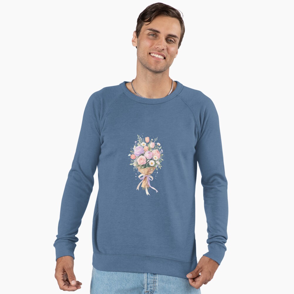 Watercolor Floral bouquet Lightweight Sweatshirt