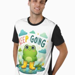 Keep Going Frog Graphic T-shirts
