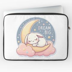 Dream Big Sleeping Bunny Laptop sleeve
