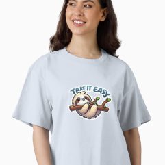 Sloth Take it Easy Boxy T-Shirt