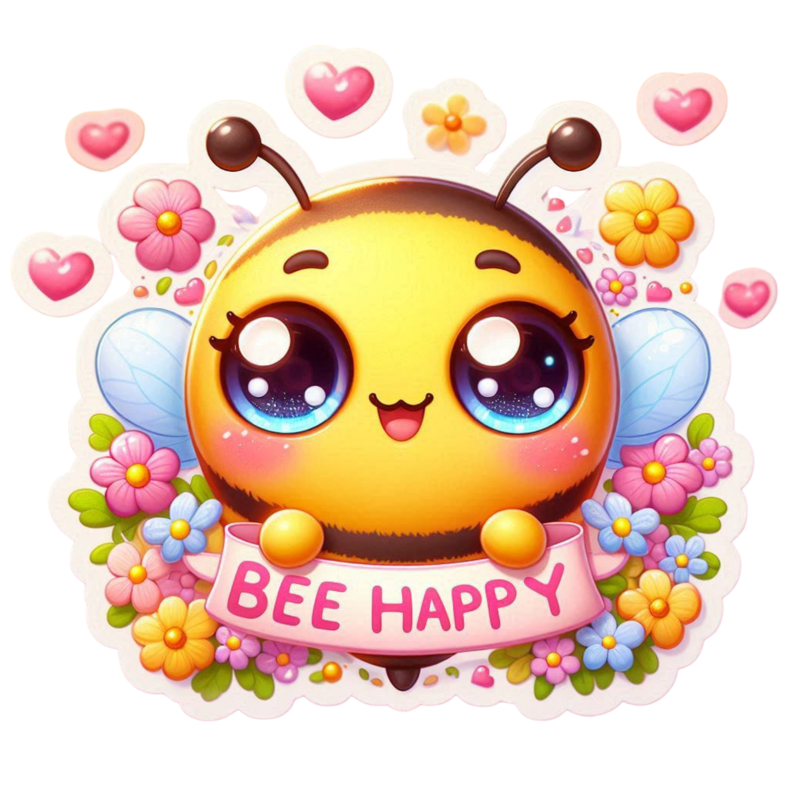 Bumble bee bee happy sticker