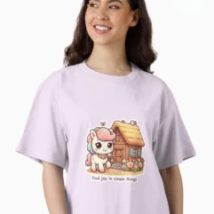 Find Joy in Simple Things Pony Boxy t-shirt