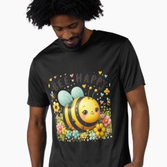 Bumble bee bee happy active T-shirts