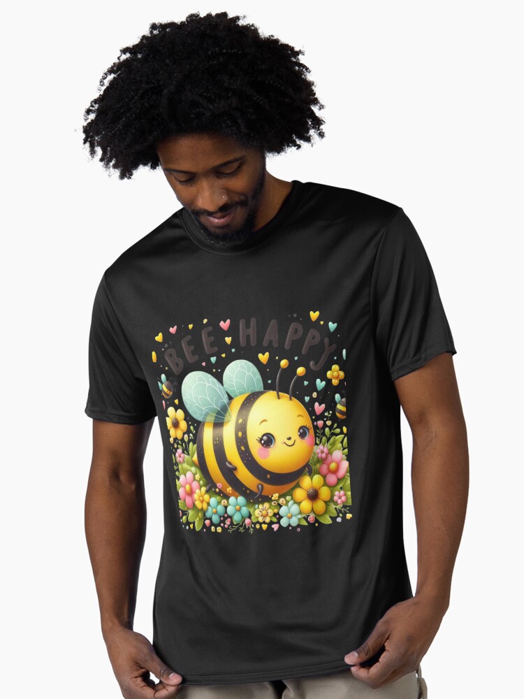 Bumble bee bee happy active T-shirts