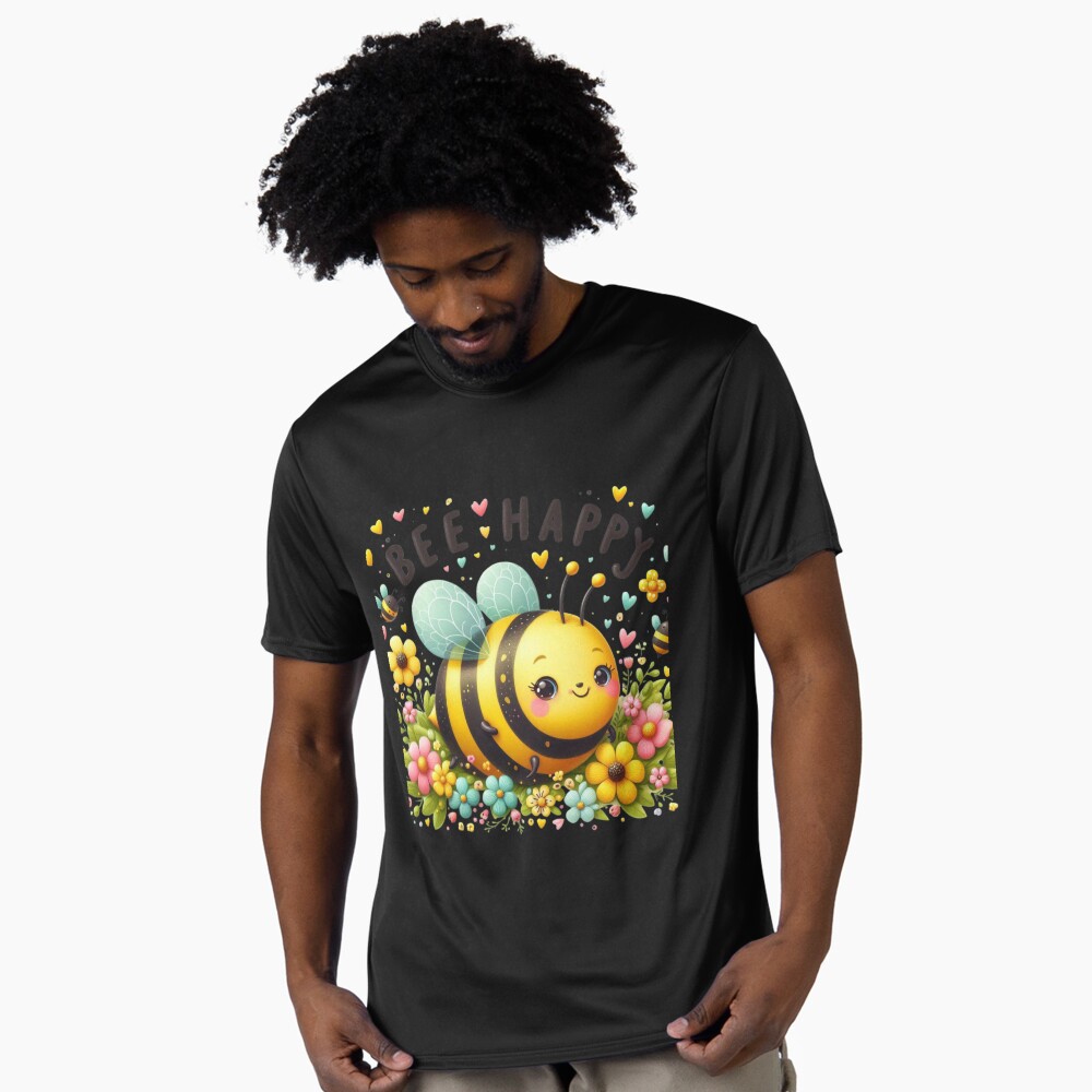 Bumble bee bee happy active T-shirts