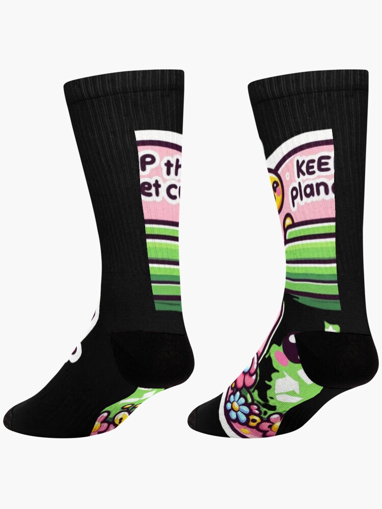 Kawaii recycling bin bees socks