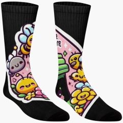 Kawaii recycling bin bees socks