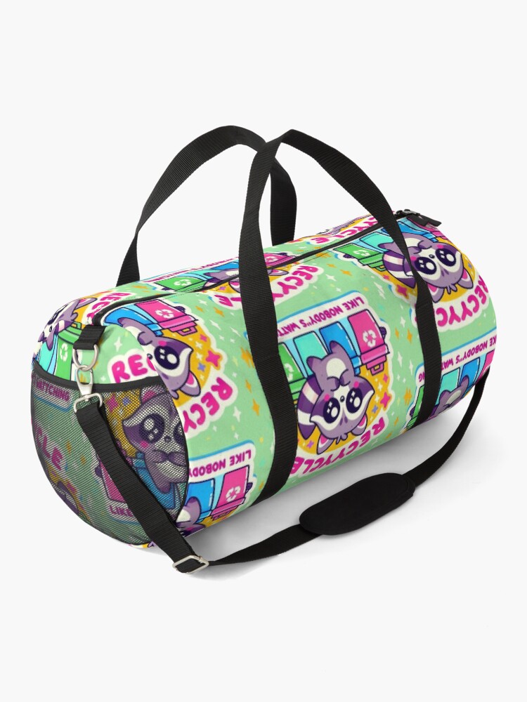 Recycle Like Nobody's Watching Raccoon Duffle Bag