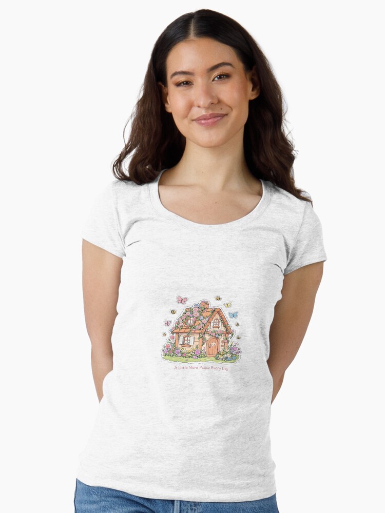 Little More Peace Every Day Fitted Scoop T-Shirt
