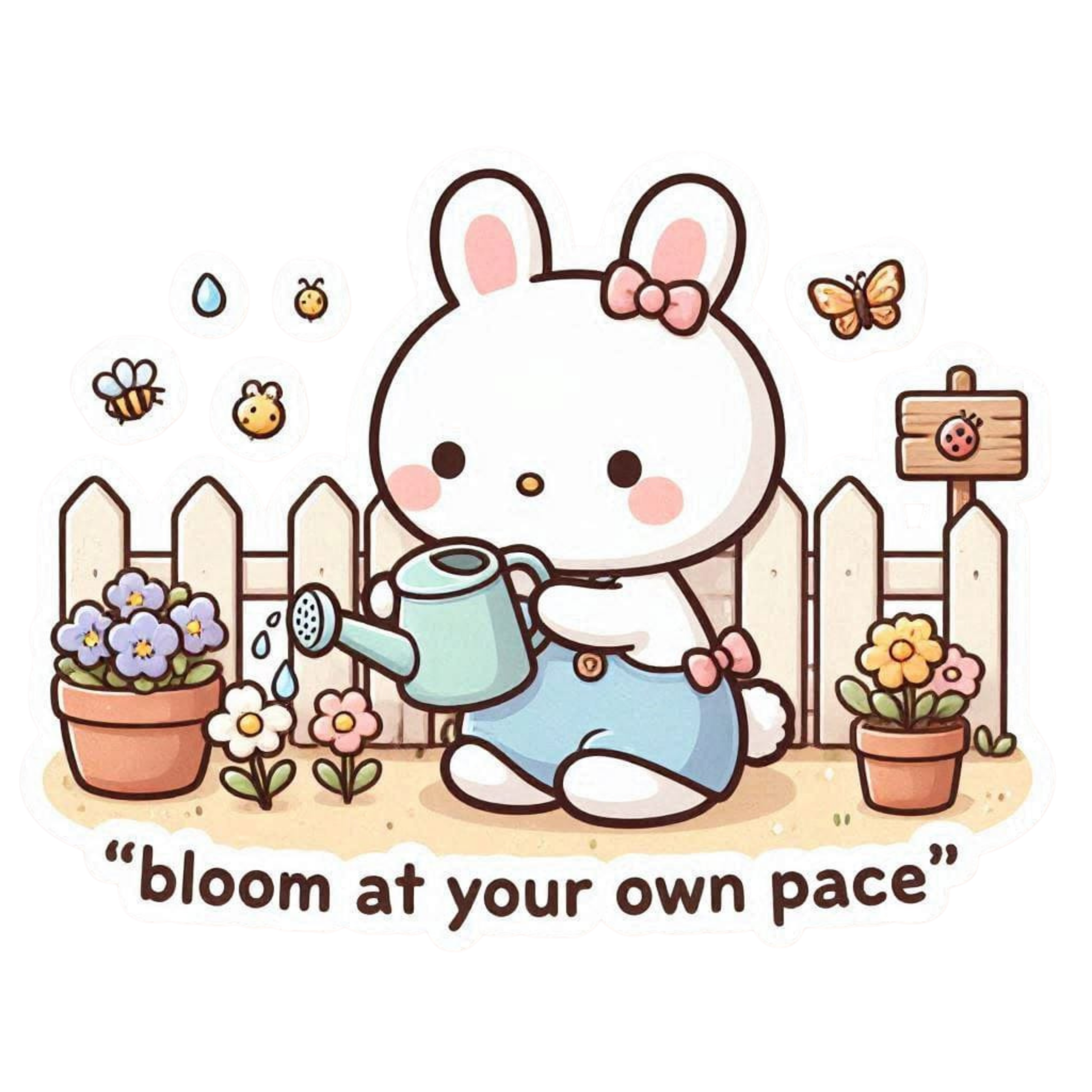 Bloom At Your Own Pace Cute Gardening Bunny Samsung Galaxy Phone Case (PC004) - Image 5