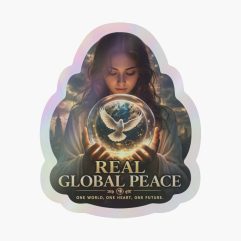 Real Global Peace Holographic Sticker