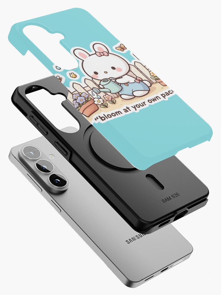 Bloom At Your Own Pace Cute Bunny Samsung Galaxy Phone Cases