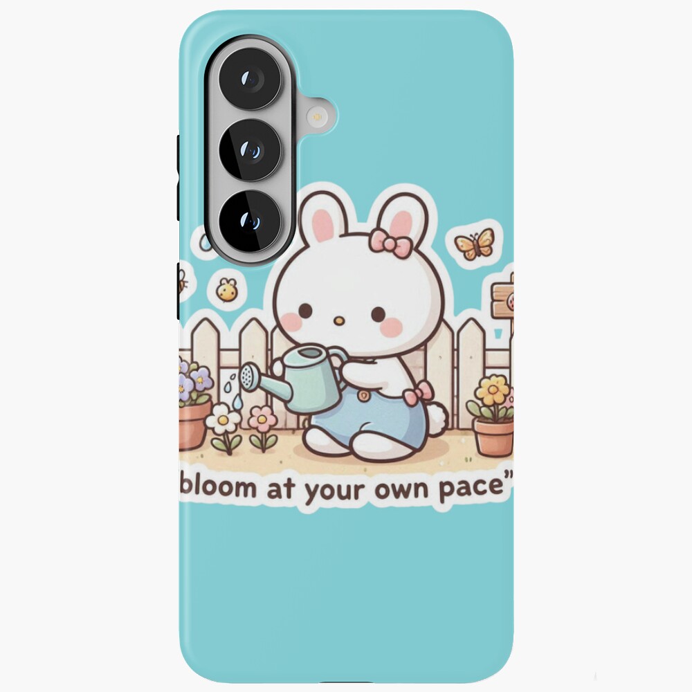 Bloom At Your Own Pace Cute Bunny Samsung Galaxy Tough Case