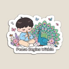 Peace Begins Within Magnet