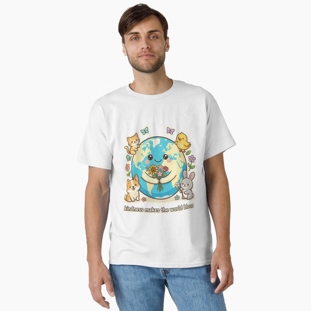 Kindness makes the world bloom classic t-shirt