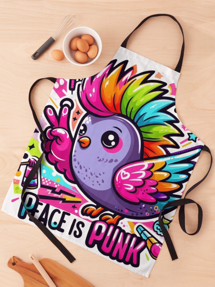 Peace is punk apron