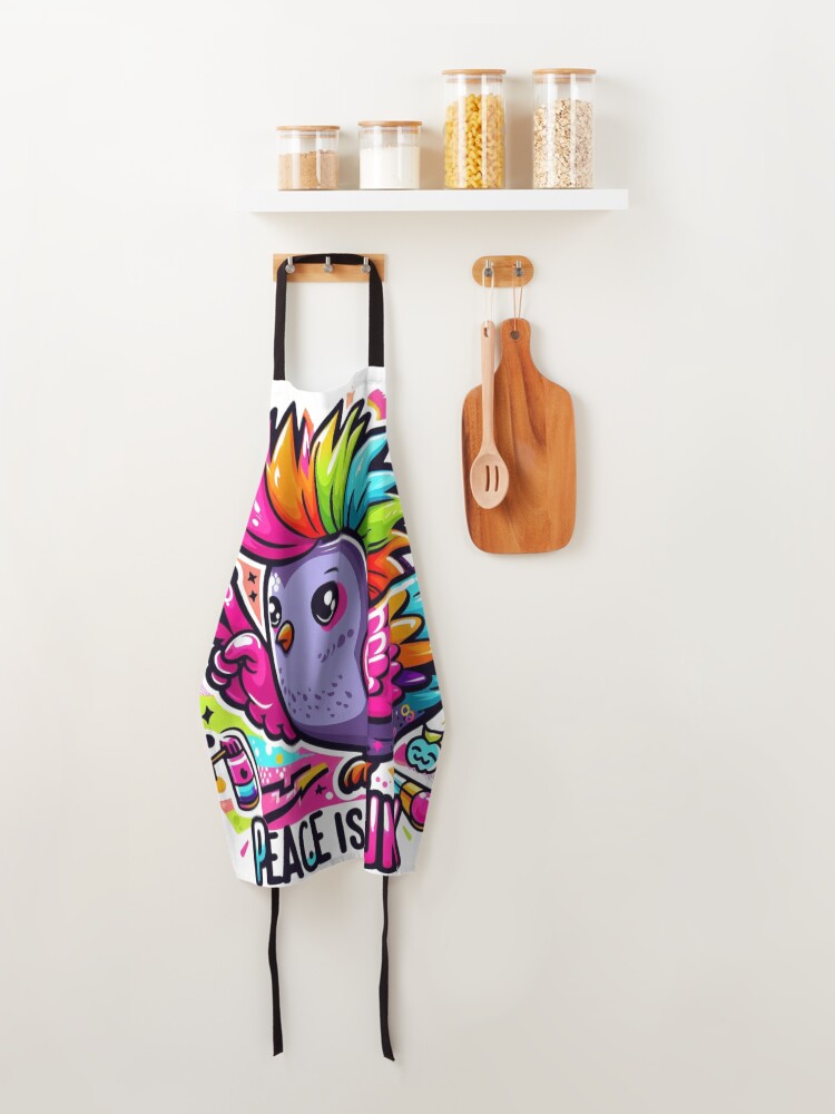 Peace is punk apron