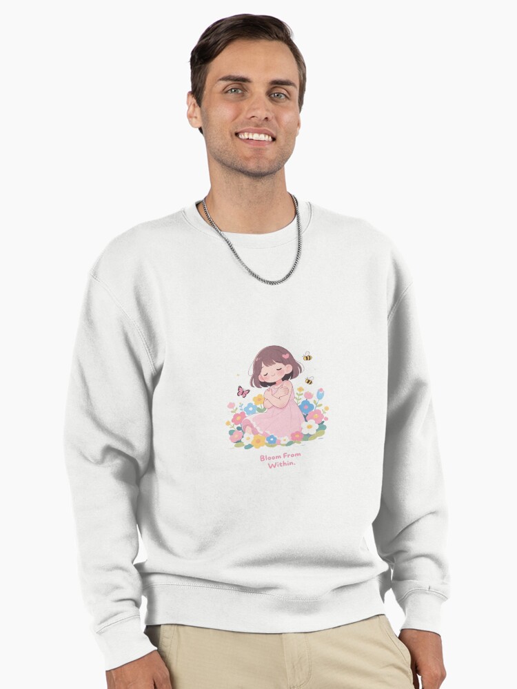 Bloom from within pullover sweatshirt