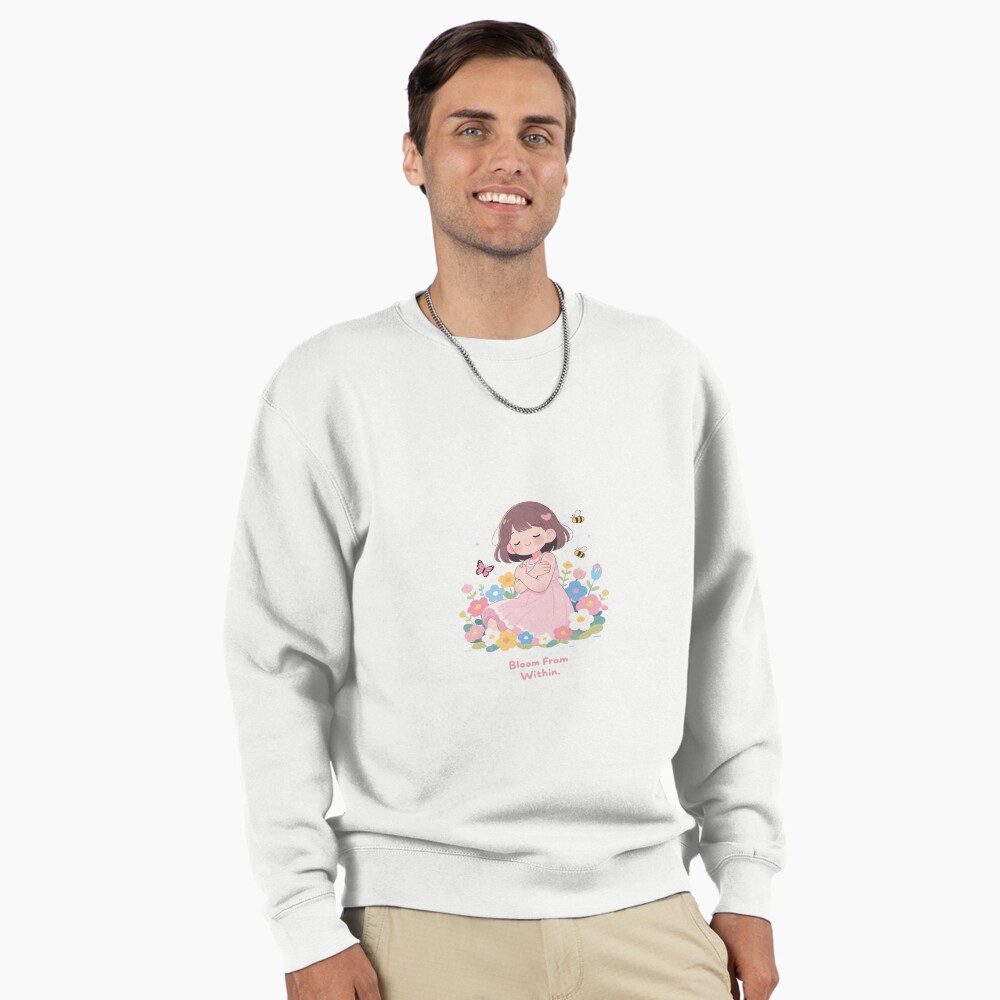 Bloom from within pullover sweatshirt
