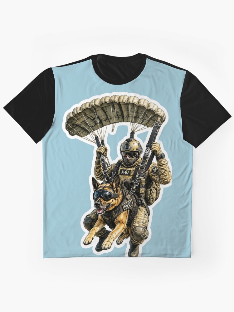 Tactical military paratrooper graphic t-shirt