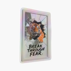 Break Through Fear Tiger Holographic Sticker