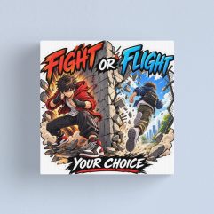 Fight or flight your choice canvas print