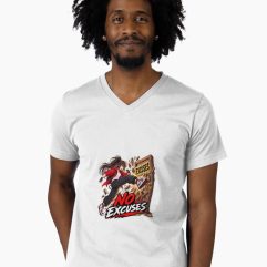 Anime girl no excuses V-Neck T-Shirt