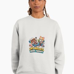 My Wallet Needs Therapy anime premium oversized sweatshirt
