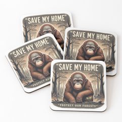 Save my home protect our forests coasters